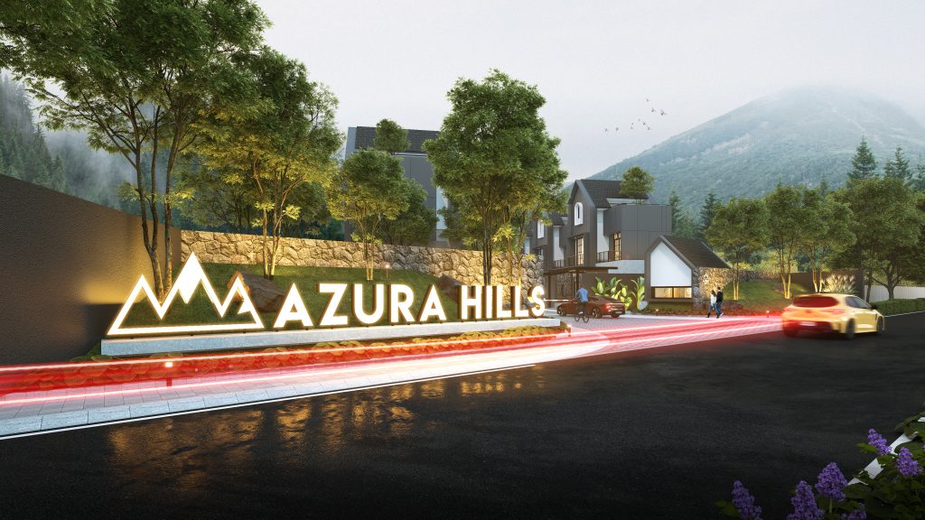 Pemandangan indah dari Villa Azura Kota Batu, menghadap langsung ke gunung dan lanskap hijau yang asri.